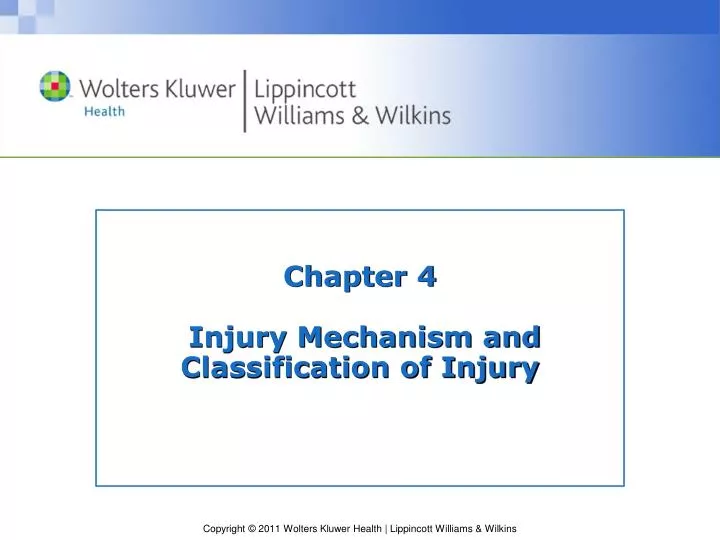 chapter 4 injury mechanism and classification of injury