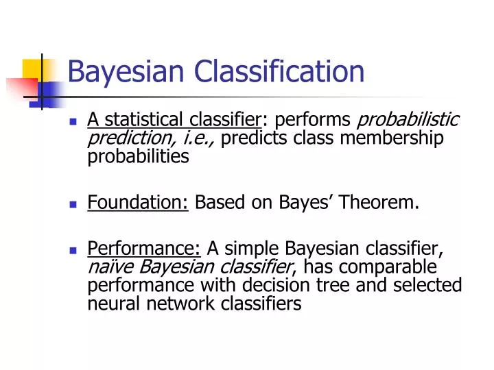 bayesian classification