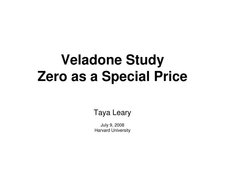 veladone study zero as a special price