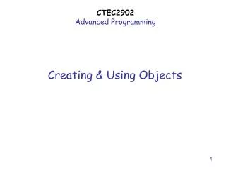 Creating &amp; Using Objects