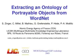 Extracting an Ontology of Portrayable Objects from WordNet
