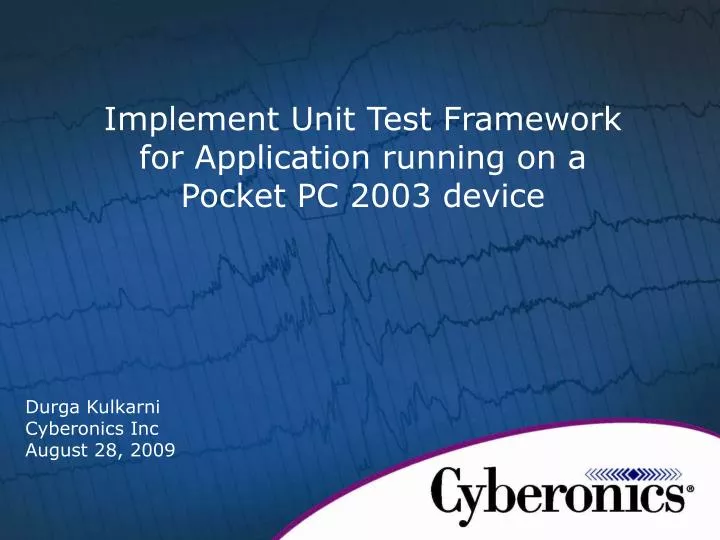 implement unit test framework for application running on a pocket pc 2003 device