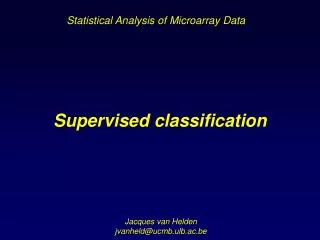 Supervised classification