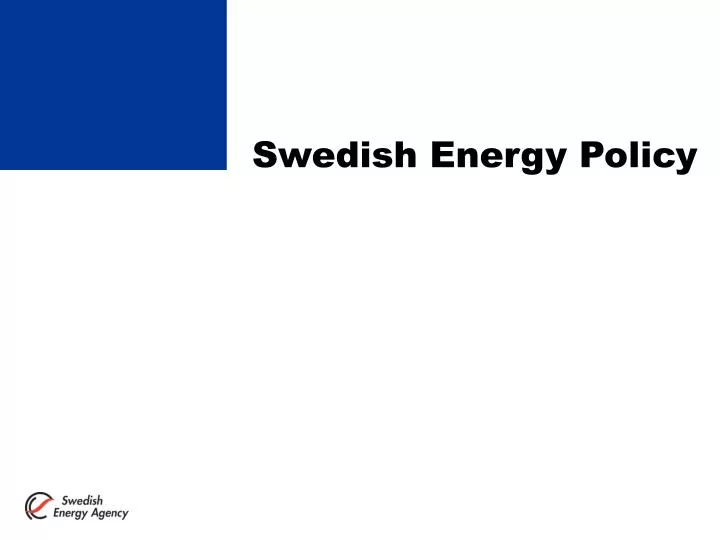swedish energy policy