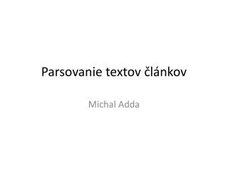 parsovanie textov l nkov