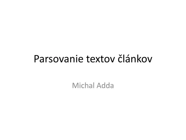 parsovanie textov l nkov