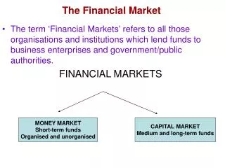 The Financial Market