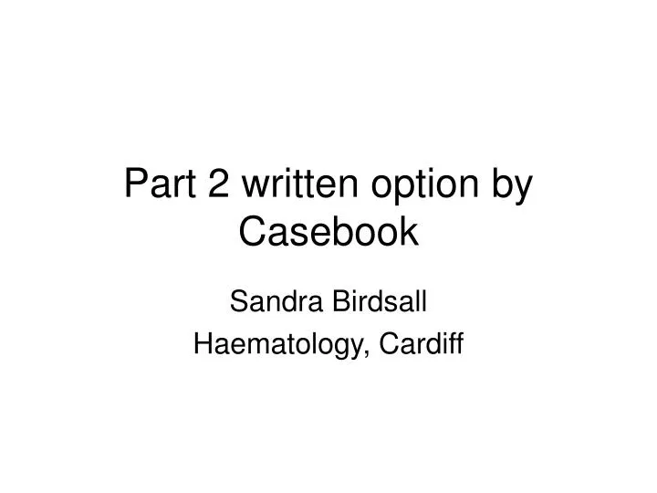 sandra birdsall haematology cardiff