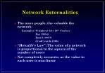 Network Externalities - slide 1