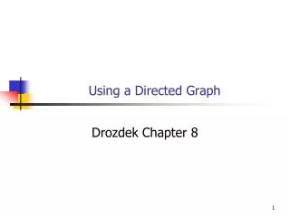 Using a Directed Graph