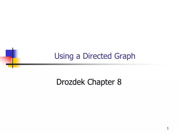 using a directed graph