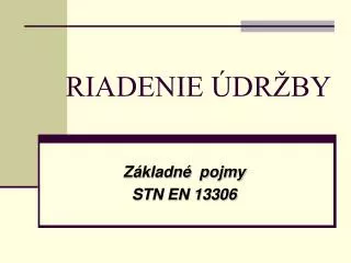 riadenie dr by
