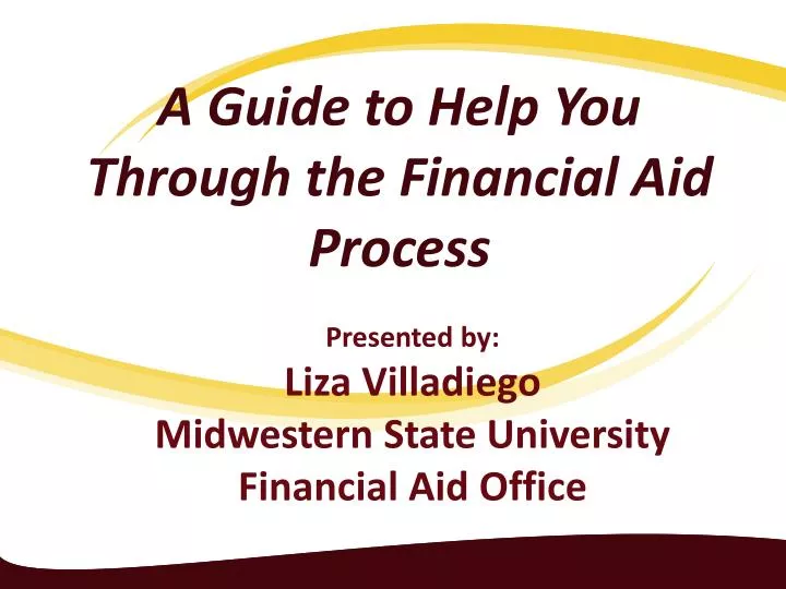 a guide to help you through the financial aid process