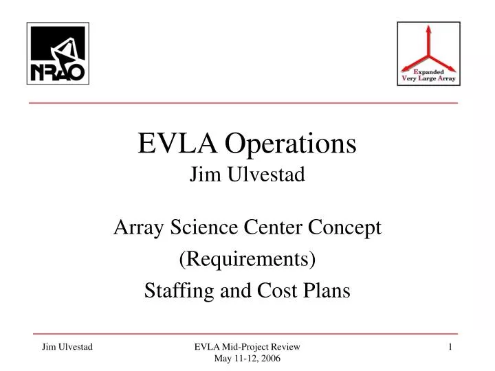 evla operations jim ulvestad