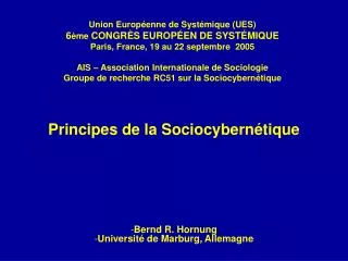 principes de la sociocybern tique