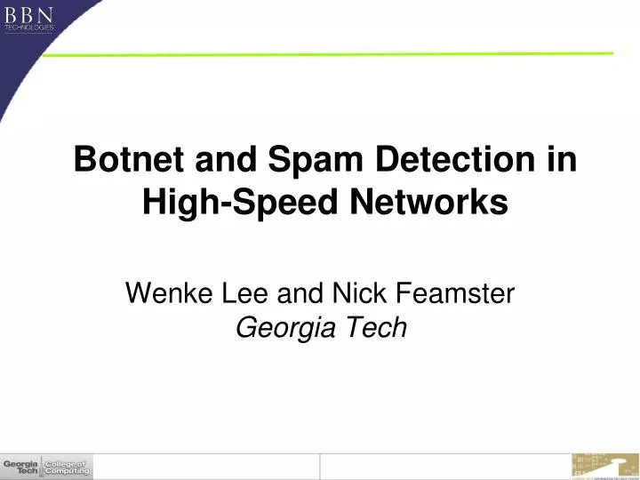 botnet and spam detection in high speed networks
