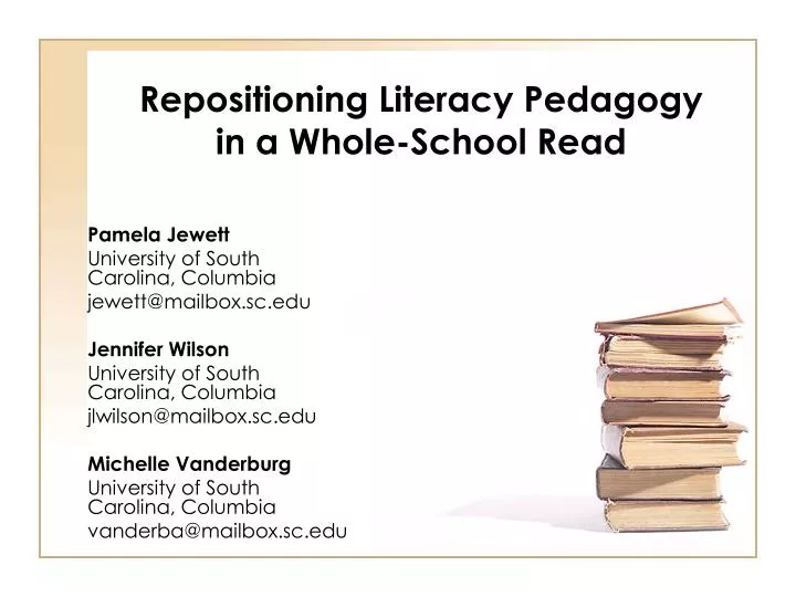 repositioning literacy pedagogy in a whole school read