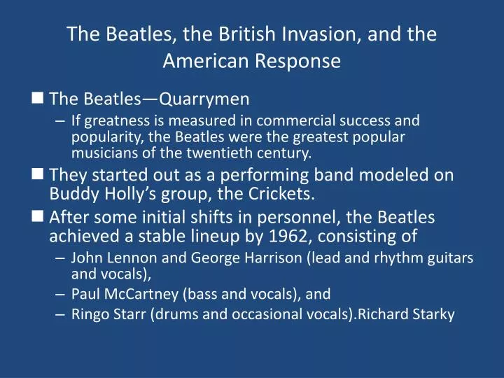 the beatles the british invasion and the american response