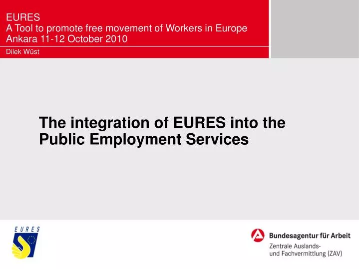 the integration of eures into the public employment services