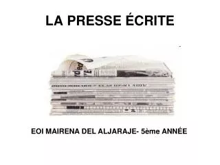 la presse crite