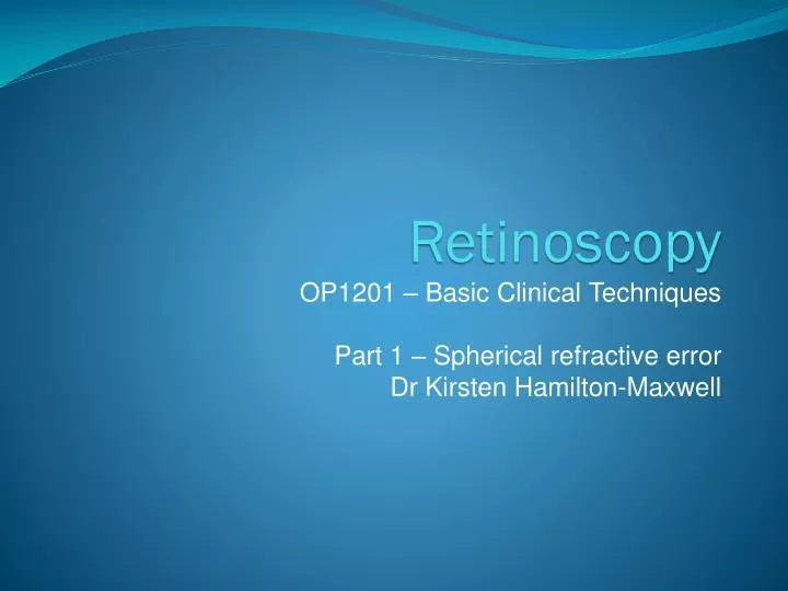 retinoscopy