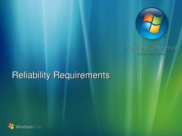 reliability requirements