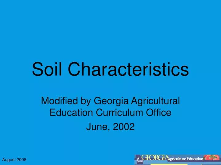 soil characteristics