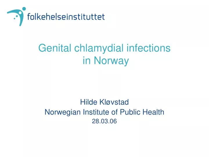 genital chlamydial infections in norway