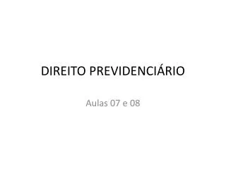 direito previdenci rio
