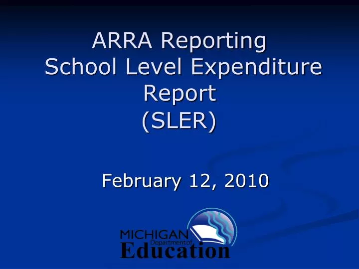arra reporting school level expenditure report