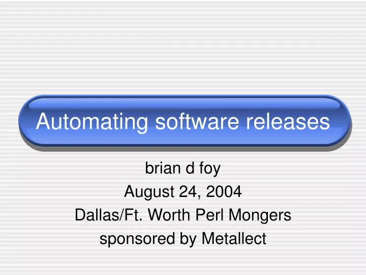 automating software releases