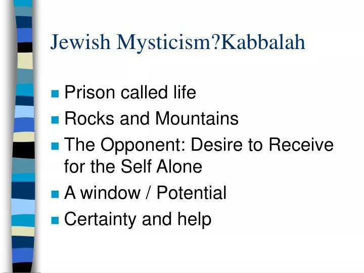 jewish mysticism kabbalah