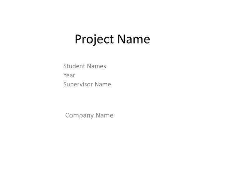 project name