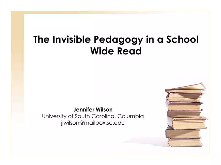 the invisible pedagogy in a school wide read