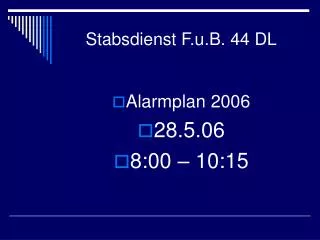 stabsdienst f u b 44 dl