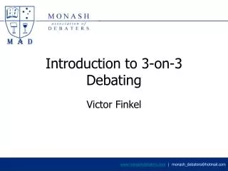 Introduction to 3-on-3 Debating