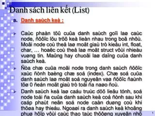 danh s ch li n k t list