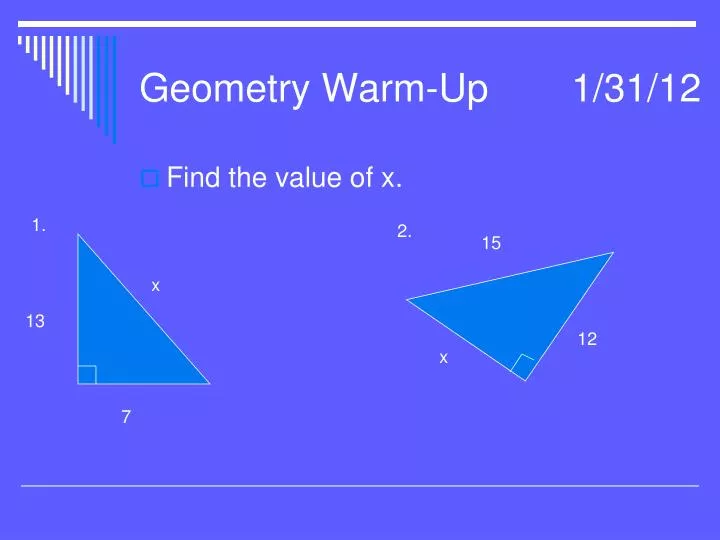 geometry warm up 1 31 12
