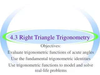 4 3 right triangle trigonometry