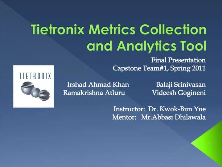 tietronix metrics collection and analytics tool