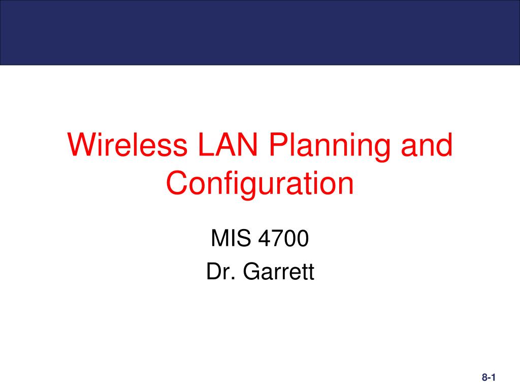 PPT - Wireless LAN Planning and Configuration PowerPoint Presentation ...