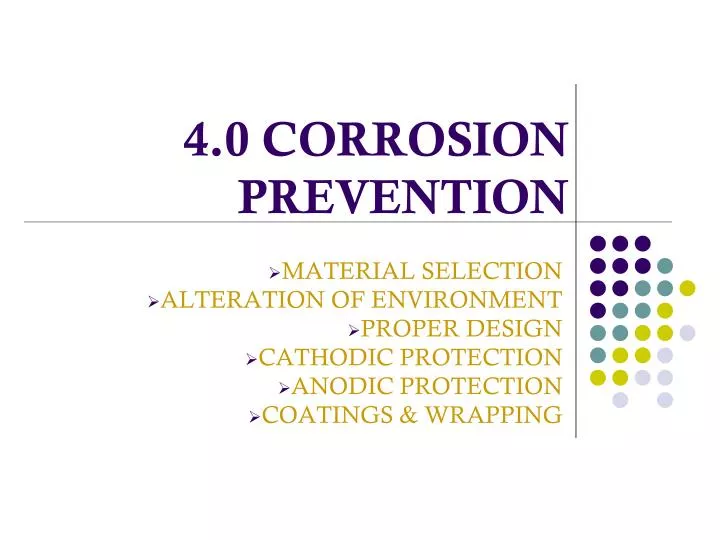 4 0 corrosion prevention