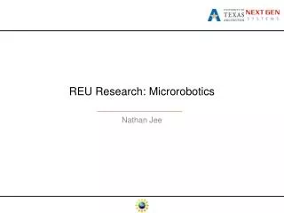 reu research microrobotics