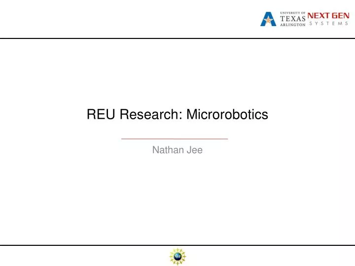 reu research microrobotics