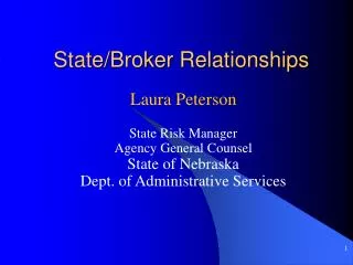 State/Broker Relationships