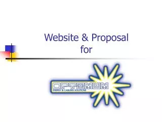 Website &amp; Proposal for