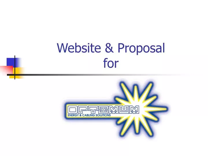 website proposal for