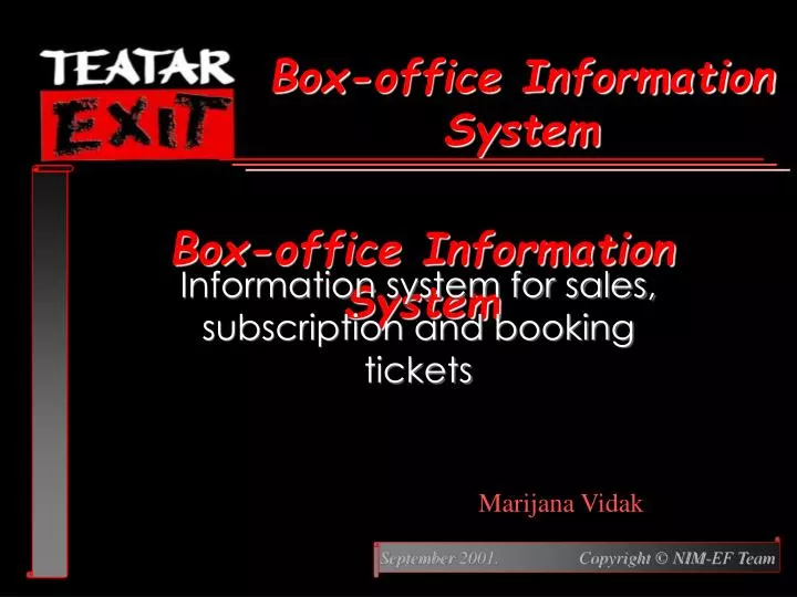 box office information system