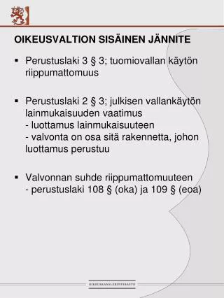 oikeusvaltion sis inen j nnite
