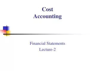 Cost Accounting